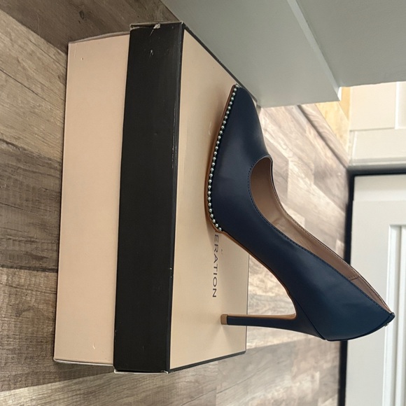 BCBGeneration Dark Ink Heels with Silver Accents - Picture 2 of 2